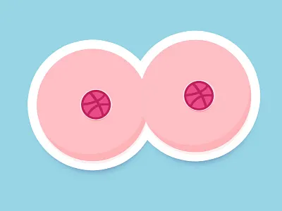 Nippple dribbble mule nipple rebount sticker