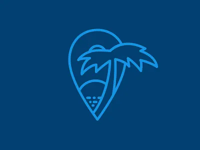 Destination: Anywhere Else beach line art location palm tree pin pins travel tropical tropics vacation