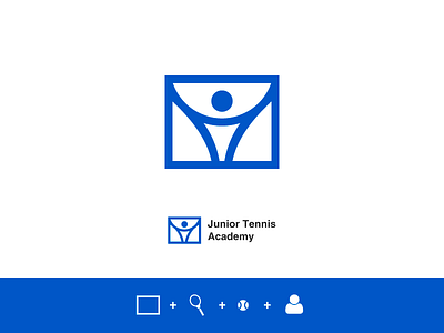 Junior Tennis Academy ball human junior logo monogram people racket tennis tsverava