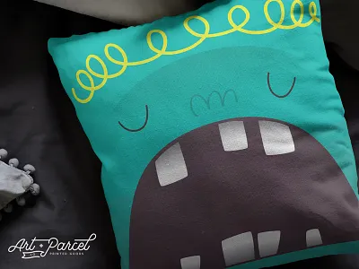 Monster Face art draw fun illustration kids monster print printed printed goods