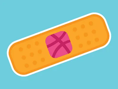 I am stuck on Dribbble 'cause Dribbble's stuck on me! sticker