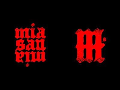Mia San Mia branding logo monogram tattoo design type