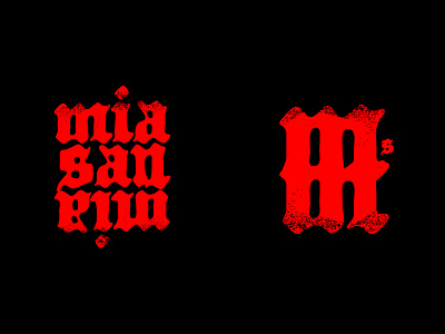 Mia San Mia branding logo monogram tattoo design type