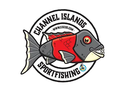 CA Sheepshead 805 ca channel islands cisco fish fishing illustration red sheepshead sticker