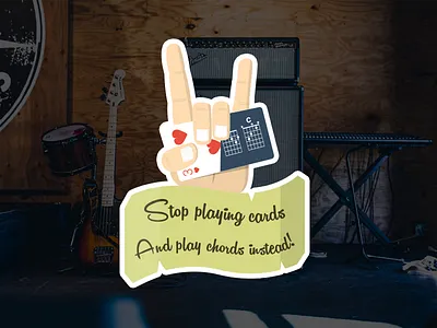 Pick4Song - Rock hand sticker guitar metal music rock sticker