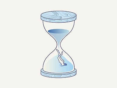 Short on Time booty gradient hourglass illustration wood grain