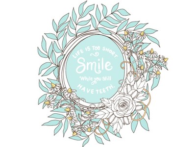 Life is short creative market design illustration illustrator vector wreath