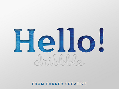 Hello Dribbble Community! font foundry glyphs graphic design illustrator parker creative sans serif serif type typography