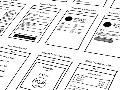 Zerx Wireframing daily ui interface ios application iphone mechanic outline sketch ui user experience user experience user experience design ux wireframe wireframes