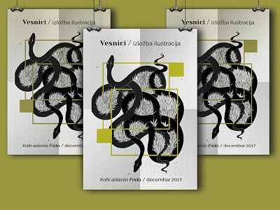Exhebition Poster Design animal color design grass illustration photoshop poster series snake tattoo totem