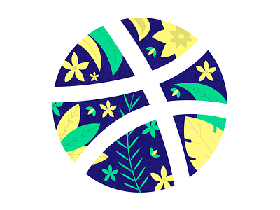 Dribbble - Nature Sticker dribbble freebie giveaway green illustration invitation invite leave leaves leaves logo logo nature playoff sticker sticker pack stickers