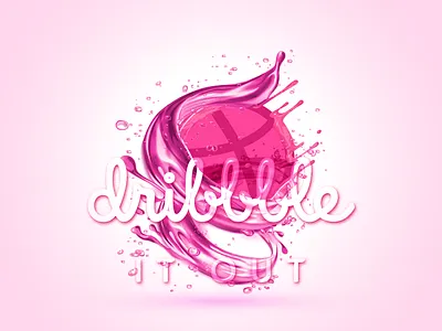 Dribbble It Out design dribbble graphic design illustrator photoshop playoff splash stcker pack sticker sticker mule water