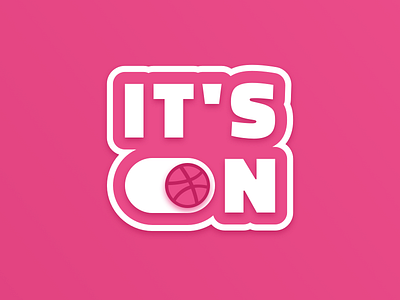 It's On cutout dribbble playoff print sticker stickermule