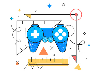 mobile game abstract gamepad mobile game outline vector