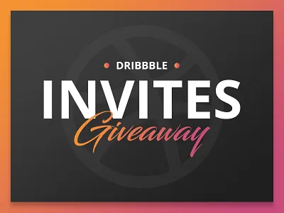 2x Dribbble invites design dribbble giveaway invitation invite invites poster