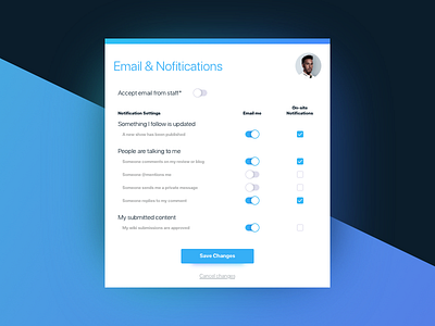 Settings UI Task 007 challenge daily ui dailyui emails notifications settings ui