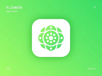 App Icon - Flower app clean colorful gradient icon logo minimal symbol ui ux