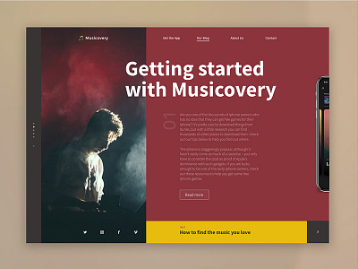 Blog Page app berlin design discover freelance ios landingpage music ui ux webdesign website