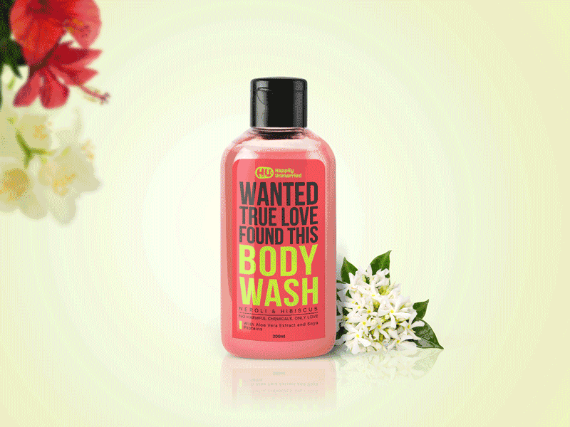 Body Wash ads body wash branding colours complementary ingredients natural packaging