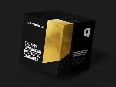 Box Carbon Q box car carbon cosmetics detailing logo packaging typography