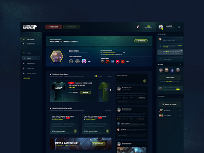 UGCeSports.gg | Gaming dashboard design dashboard esports gaming modern ui ux webdesign