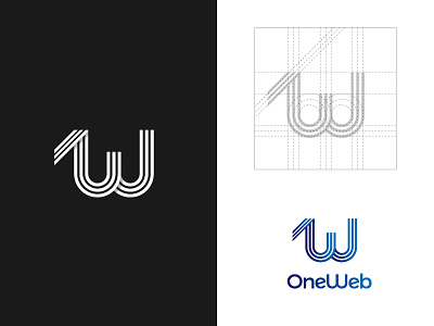 OneWeb Logo Design brand branding design dribbble graphic graphicdesign grid inspire logo logodesign logotype trademark