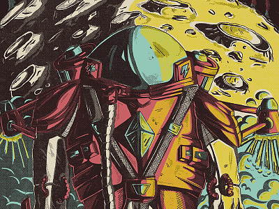 God is an Astronaut astronaut halftone illustration sci fi space