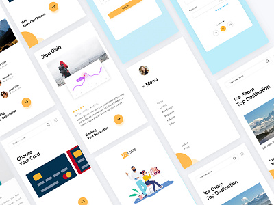 Travel booking app booking card comment concept continue date detail order payment travel ui ux