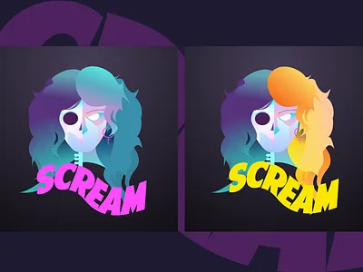 Scream LP abstract design graphic illustration music punk sketch vector