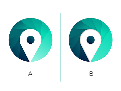 Drop Pin Logo Concept circle drop pin graphic green location logo map pin
