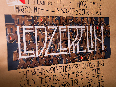 Led Zeppellin calligraphy led zeppellin neuland noquarter rock