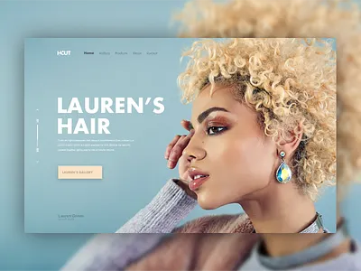 Hairdresser website header design hair hairdresser header landing page ui ux web web design website