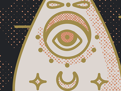 Close up board distressed halftones illustration illustrator mystic oracle ouija retro vintage