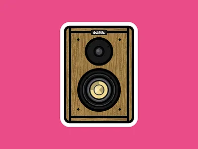 Speaker - Dribbble Sticker Pack playoff sticker texture thick lines vector vintage
