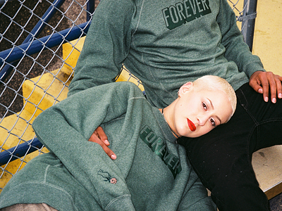 Joyce is Forever emboider forever green hand joyce minneapolis mpls rose sweatshirt