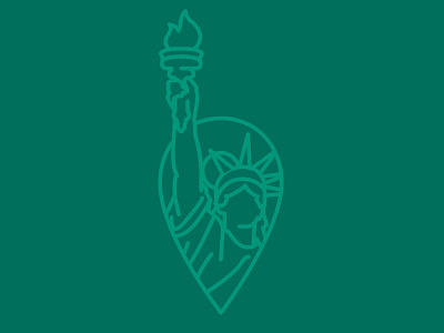 Where I call Home line art location new york city nyc pin pins statue of liberty travel