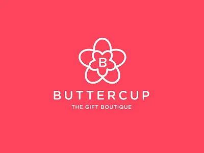 Buttercup The Gift Shop b buttercup buttercups flower gift letter lined logo minimal shop symbol