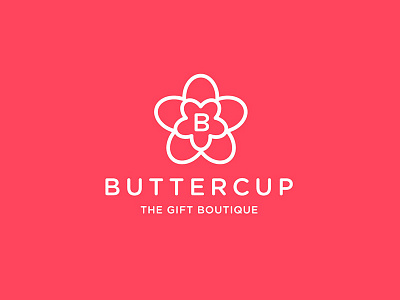 Buttercup The Gift Shop b buttercup buttercups flower gift letter lined logo minimal shop symbol