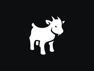 Goat animal cute goat icon minimal negative space rustic simple white