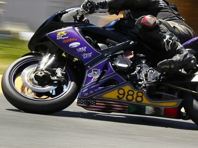 Miguel's Wrap - Action Shot custom decals graphics mascot mexicanamerican motorcycles racing vinyl wrap