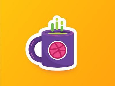 Cup of Design dribbble illustration playoff sticker stickermule