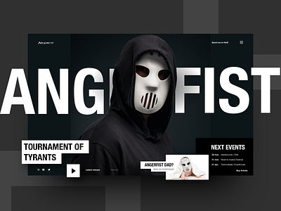 Angerfist angerfist black desktop dj grey hardcore missk8 music user experience user interface web