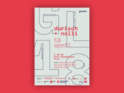 Durisch + Nolli Conference architects architecture design font lecture monospaced pisa poster type typography university