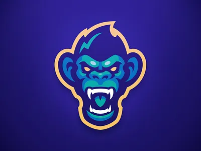 Angry Chimp ape branding chimp logo mascot monkey sports logo