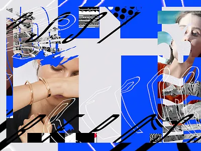 DA branding branding collage fashion illustration manipulation maximalist typography
