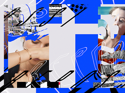 DA branding branding collage fashion illustration manipulation maximalist typography