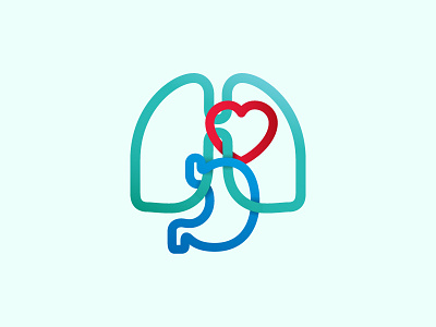 Medical Symposium Icon heart icon lungs medical minimal