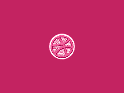 Dribbble Sticker ball dribbble dribbble sticker emblem lines mark pink sticker