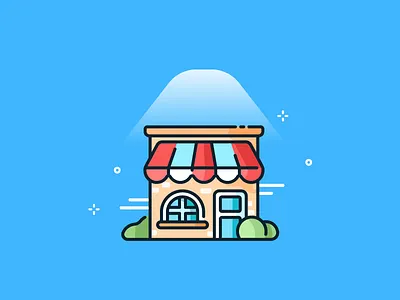 Business spotligh blog business character illustration seo shop spotlight tool