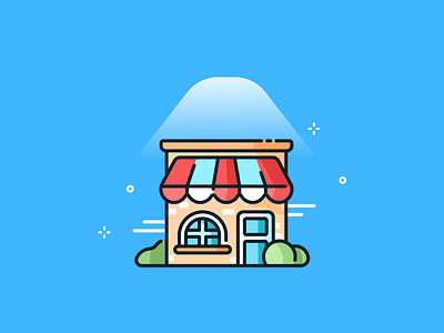 Business spotligh blog business character illustration seo shop spotlight tool